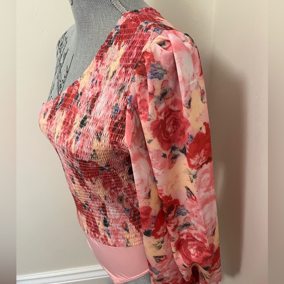 NEW ASOS In the Style Floral One Shoulder Bodysuit, Size 10 - Picture 4 of 12